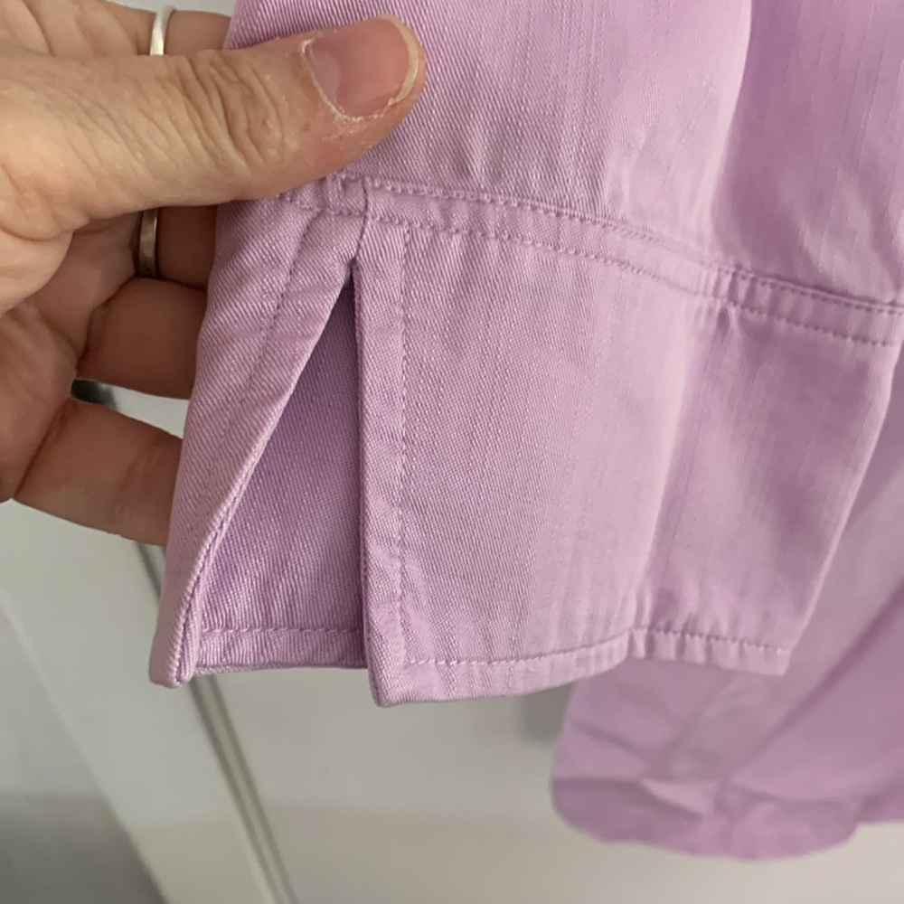 Soft Surroundings Lavender Button Front Shirt Dre… - image 5